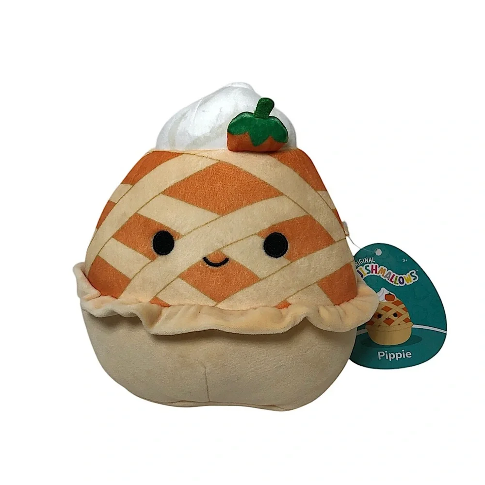 Squishmallow Pippie the Pumpkin Pie 7.5in Yellow Orange Stuffed Plush
